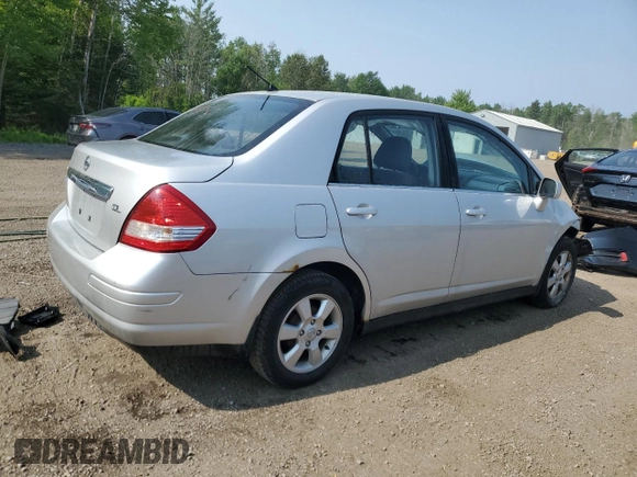 2007 Nissan Versa SL with VIN 3N1BC11E87L401537, listed as a Copart auction lot 60481435 with 383,005 mi miles and Salvage title. Bid and sale history available at DreamBid. Image 3.