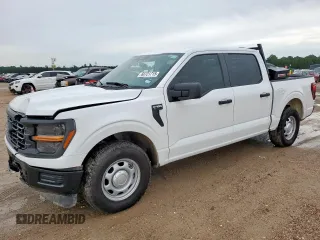2024 Ford F-150 XL с VIN 1FTEW1KP3RKE77267, выставлен на аукционе Copart как лот 60721715 с пробегом 11 803 миль миль и Списание • Salvage title. История ставок и продаж доступна на DreamBid. Изображение 1.