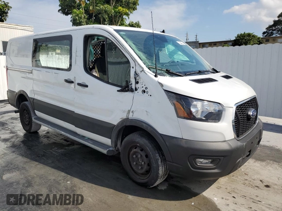 2023 Ford Transit Cargo with VIN 1FTBR1Y82PKB56604, listed as a Copart auction lot 50419485 with 24,546 mi miles and Clean Title. Bid and sale history available at DreamBid. Image 4.