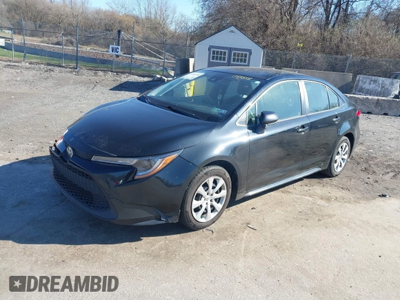 2020 Toyota Corolla LE with VIN JTDEPRAEXLJ082818, listed as a IAAI auction lot 41908598 with 88,781 mi miles. Bid and sale history available at carsss.com. Image 2.