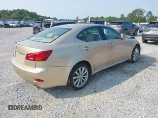 2006 Lexus IS 250 with VIN JTHCK262765006819, listed as a IAAI auction lot 42408122 with 174,234 mi miles and . Bid and sale history available at DreamBid. Image 4.