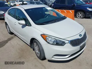 2014 Kia Forte LX with VIN KNAFK4A63E5115830, listed as a IAAI auction lot 42087188 with 111,660 mi miles. Bid and sale history available at carsss.com. Image 1.