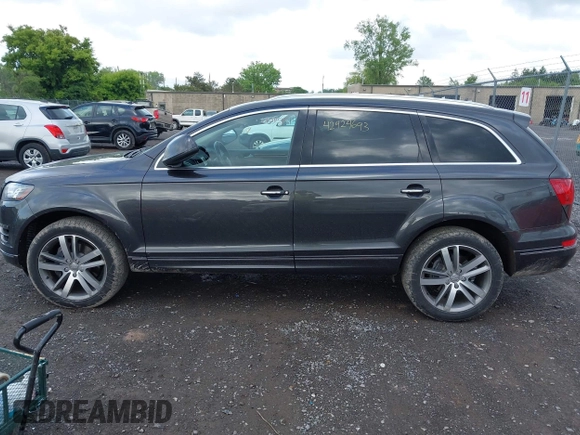 2014 Audi Q7 Premium Plus with VIN WA1LGAFE7ED001805, listed as a IAAI auction lot 42424693 with 92,720 mi miles and . Bid and sale history available at DreamBid. Image 14.