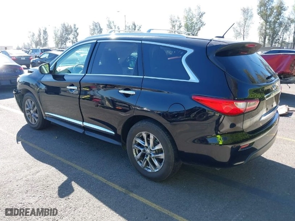 2013 Infiniti JX35 with VIN 5N1AL0MM9DC301309, listed as a IAAI auction lot 41872107 with NaN miles. Bid and sale history available at carsss.com. Image 3.