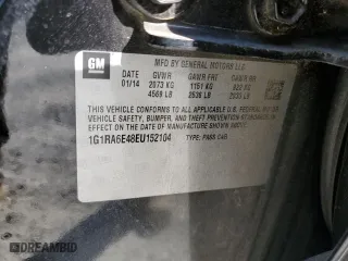 2014 Chevrolet Volt with VIN 1G1RA6E48EU152104, listed as a Copart auction lot 50982925 with 183,877 mi miles and Salvage Title. Bid and sale history available at carsss.com. Image 12.