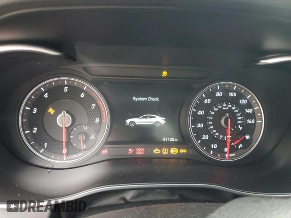 2021 Genesis G70 2.0T with VIN KMTG64LA4MU070349, listed as a Copart auction lot 73862434 with 41,120 mi miles and Salvage Title. Bid and sale history available at carsss.com. Image 9.