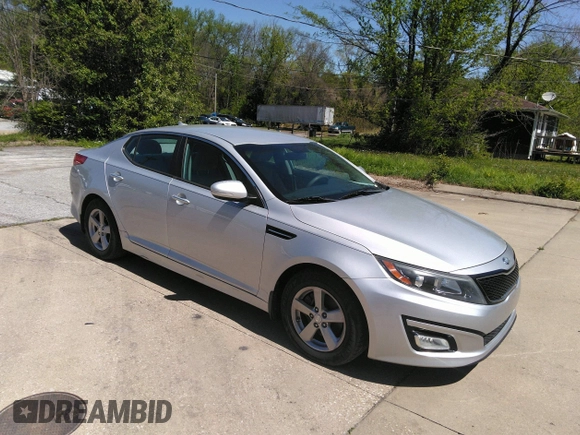 2014 Kia Optima LX with VIN 5XXGM4A70EG340051, listed as a IAAI auction lot 42048762 with 146,519 mi miles. Bid and sale history available at carsss.com. Image 1.