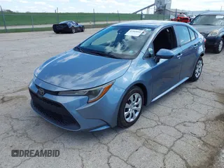 2020 Toyota Corolla LE with VIN JTDEPRAE0LJ070323, listed as a IAAI auction lot 41985664 with 57,502 mi miles and . Bid and sale history available at DreamBid. Image 2.