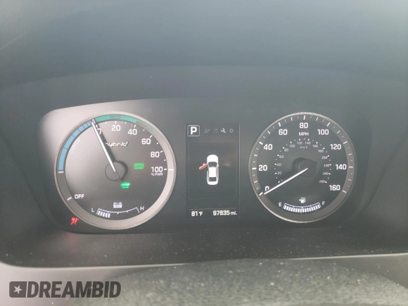 2016 Hyundai Sonata Hybrid SE with VIN KMHE24L18GA025739, listed as a Copart auction lot 64456913 with 97,835 mi miles. Bid and sale history available at carsss.com. Image 9.