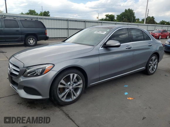 2015 Mercedes-Benz C 300 Luxury with VIN 55SWF4KB6FU013567, listed as a Copart auction lot 60647355 with 61,943 mi miles and Salvage title. Bid and sale history available at DreamBid. Image 1.