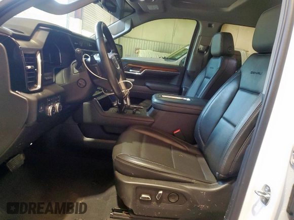 2022 GMC Sierra 1500 with VIN 3GTUUGET3NG614416, listed as a Copart auction lot 57990075 with 58,154 mi miles and Salvage title. Bid and sale history available at DreamBid. Image 7.