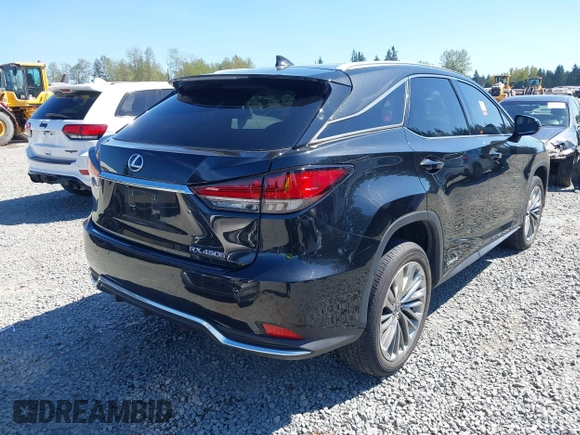 2022 Lexus RX 450h with VIN 2T2JGMDA4NC076274, listed as a IAAI auction lot 42075301 with 32,410 mi miles and . Bid and sale history available at DreamBid. Image 4.