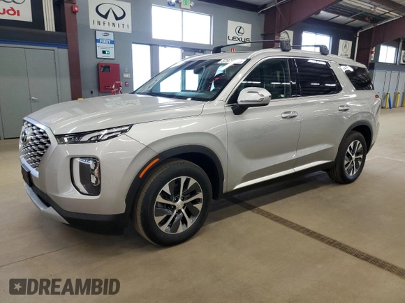 2022 Hyundai Palisade SEL z VIN KM8R24HE6NU404781, wystawiony jako Copart lot #57979005 z przebiegiem 88 069 mil mil oraz Czysty tytuł • Clean title. Historia ofert i sprzedaży dostępna na DreamBid. Obrazek 1.