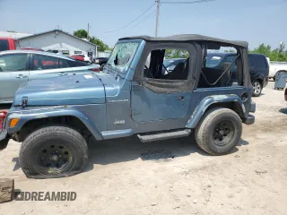 1999 Jeep Wrangler SE z VIN 1J4FY29P0XP422425, wystawiony jako Copart lot #60513335 z przebiegiem Nie podano mil oraz Czysty tytuł • Clean title. Historia ofert i sprzedaży dostępna na DreamBid. Obrazek 1.