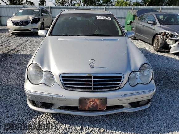 2007 Mercedes-Benz C 230 Sport with VIN WDBRF52H87A936814, listed as a Copart auction lot 54926245 with 141,310 mi miles and Salvage Title. Bid and sale history available at DreamBid. Image 5.