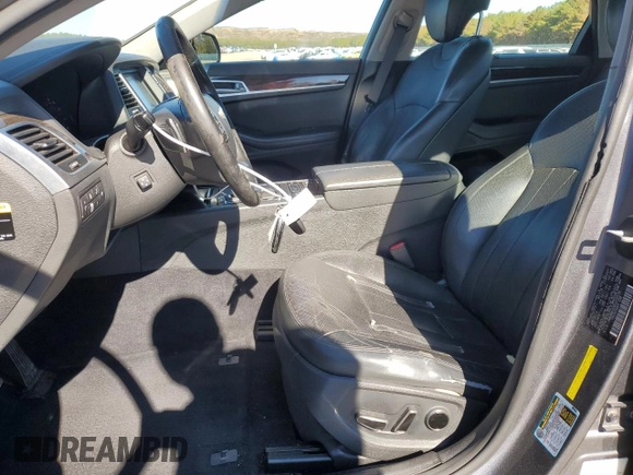 2015 Hyundai Genesis 3.8L with VIN KMHGN4JE4FU100178, listed as a Copart auction lot 75723694 with 112,114 mi miles and Salvage Title. Bid and sale history available at carsss.com. Image 7.