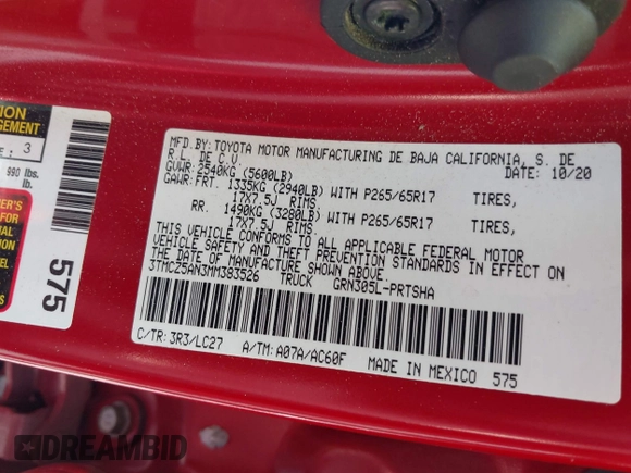 2021 Toyota Tacoma SR с VIN 3TMCZ5AN3MM383526, выставлен на аукционе IAAI как лот 42429061 с пробегом 44 112 миль миль и . История ставок и продаж доступна на DreamBid. Изображение 9.