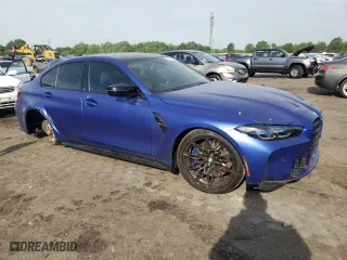 2023 BMW M3 Competition with VIN WBS33AY03PFP84611, listed as a Copart auction lot 52387354 with 7,654 mi miles and Salvage Title. Bid and sale history available at carsss.com. Image 4.