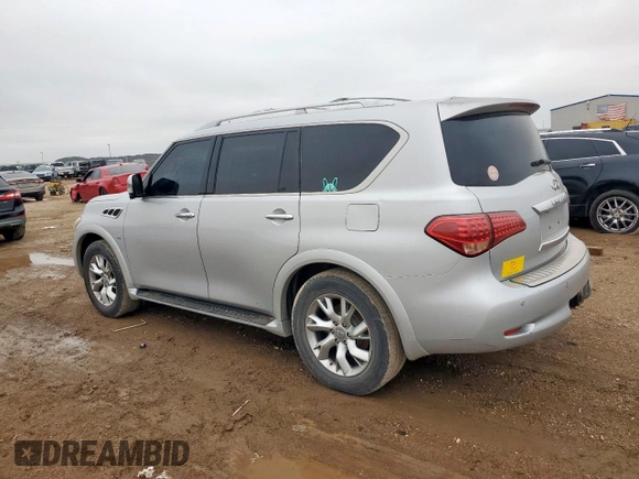 2014 Infiniti QX80 with VIN JN8AZ2NF4E9555026, listed as a Copart auction lot 59152795 with 214,144 mi miles and Clean title. Bid and sale history available at DreamBid. Image 2.