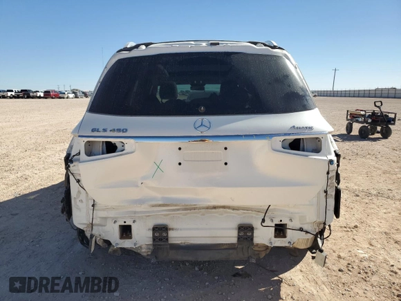 2021 Mercedes-Benz GLS with VIN 4JGFF5KE3MA497393, listed as a Copart auction lot 46513985 with 32,690 mi miles and Salvage Title. Bid and sale history available at carsss.com. Image 6.