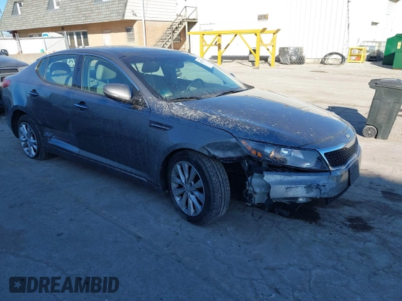 2013 Kia Optima EX with VIN 5XXGN4A74DG223147, listed as a IAAI auction lot 41371719 with 135,331 mi miles and . Bid and sale history available at carsss.com. Image 1.