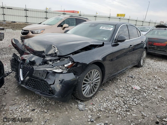 2017 Alfa Romeo Giulia Ti with VIN ZARFAECNXH7536474, listed as a Copart auction lot 86196034 with 87,461 mi miles and Salvage Title. Bid and sale history available at carsss.com. Image 1.