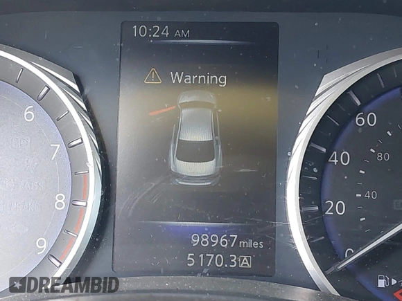 2015 Infiniti Q50 Premium with VIN JN1BV7AR2FM396677, listed as a IAAI auction lot 42017514 with 98,967 mi miles. Bid and sale history available at carsss.com. Image 14.