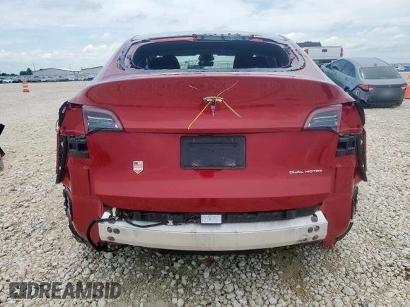 2024 Tesla Model Y Long Range with VIN 7SAYGDEE3RA224498, listed as a Copart auction lot 60441175 with 19,081 mi miles and Clean title. Bid and sale history available at DreamBid. Image 6.