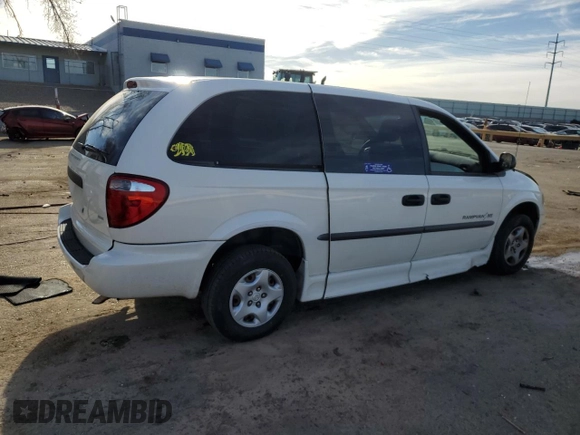 2002 Dodge Caravan SE with VIN 1B8GP24322B653040, listed as a Copart auction lot 46462415 with 75,888 mi miles and Salvage Title. Bid and sale history available at carsss.com. Image 3.
