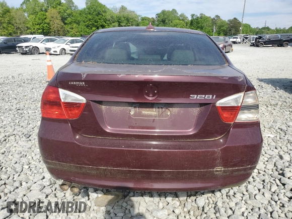 2007 BMW 3 Series 328i with VIN WBAVA33547KX80558, listed as a Copart auction lot 53379245 with 0 mi miles and Clean Title. Bid and sale history available at carsss.com. Image 6.