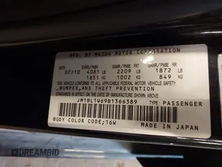 2011 Mazda 3 S Grand Touring with VIN JM1BL1W69B1366389, listed as a IAAI auction lot 41837202 with 124,072 mi miles and . Bid and sale history available at DreamBid. Image 9.