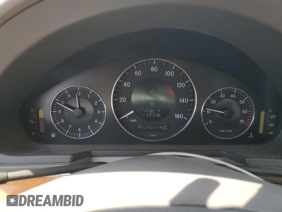 2005 Mercedes-Benz E 320 with VIN WDBUH65J45A617092, listed as a Copart auction lot 53119045 with 189,254 mi miles and Salvage Title. Bid and sale history available at DreamBid. Image 9.