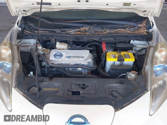2012 Nissan LEAF SL with VIN JN1AZ0CP6CT018088, listed as a IAAI auction lot 42176194 with 53,037 mi miles. Bid and sale history available at carsss.com. Image 10.