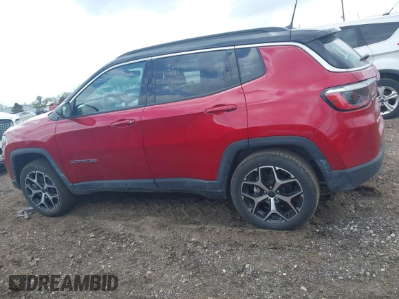 2025 Jeep Compass Limited with VIN 3C4NJDCN2ST545284, listed as a IAAI auction lot 42187547 with 8,005 mi miles and . Bid and sale history available at DreamBid. Image 14.