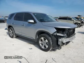 2025 Honda Pilot EX-L with VIN 5FNYG2H44SB021617, listed as a Copart auction lot 50553735 with 980 mi miles and Salvage Title. Bid and sale history available at carsss.com. Image 4.