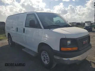 2014 GMC Savana Cargo Van with VIN 1GTW7FCAXE1172325, listed as a Copart auction lot 76668414 with 0 mi miles and Salvage Title. Bid and sale history available at carsss.com. Image 4.