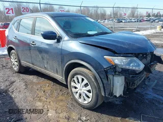 2016 Nissan Rogue SV with VIN KNMAT2MV2GP664931, listed as a IAAI auction lot 41753044 with 186,253 mi miles. Bid and sale history available at carsss.com. Image 1.