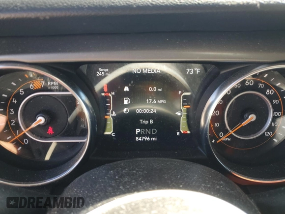 2021 Jeep Wrangler Unlimited 80th Anniversary with VIN 1C4HJXDN8MW630849, listed as a Copart auction lot 50433935 with 84,796 mi miles and Salvage title. Bid and sale history available at DreamBid. Image 9.
