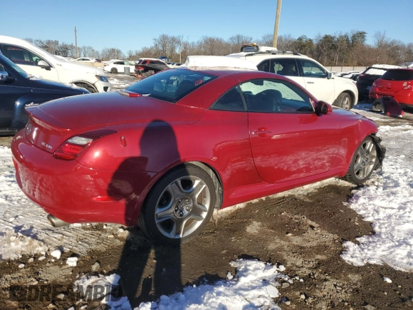 2007 Lexus SC 430 with VIN JTHFN45Y879016081, listed as a Copart auction lot 41605845 with 160,072 mi miles and Salvage Title. Bid and sale history available at DreamBid. Image 3.