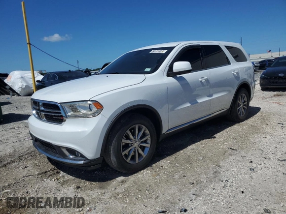2018 Dodge Durango SXT with VIN 1C4RDHAG4JC100852, listed as a Copart auction lot 61000185 with 89,761 mi miles and Clean title. Bid and sale history available at DreamBid. Image 1.