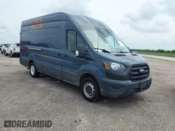 2020 Ford Transit Cargo with VIN 1FTBR3X83LKA48242, listed as a IAAI auction lot 42083835 with 74,963 mi miles. Bid and sale history available at carsss.com. Image 1.