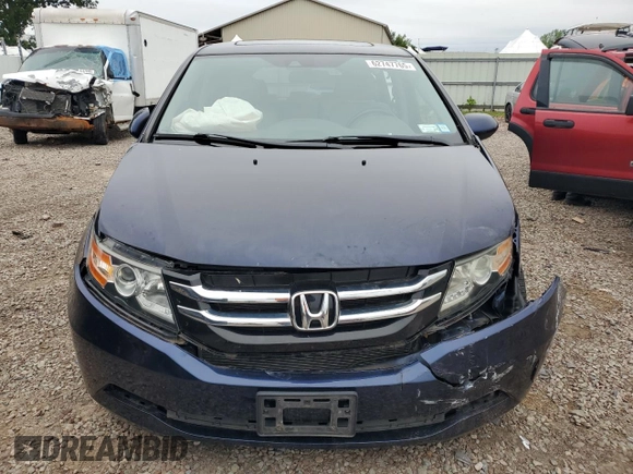 2014 Honda Odyssey EX-L with VIN 5FNRL5H61EB015958, listed as a Copart auction lot 62747765 with Not provided miles and Salvage title. Bid and sale history available at DreamBid. Image 5.