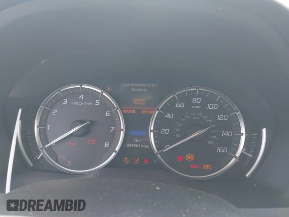 2018 Acura MDX Advance with VIN 5J8YD4H80JL012045, listed as a IAAI auction lot 42343187 with 49,461 mi miles and . Bid and sale history available at DreamBid. Image 7.