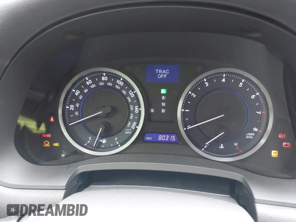2013 Lexus IS 250 with VIN JTHBF5C23D5187730, listed as a IAAI auction lot 42044838 with 80,315 mi miles and . Bid and sale history available at DreamBid. Image 7.