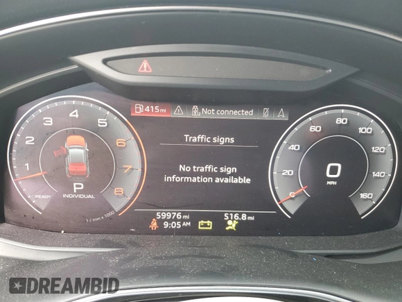 2019 Audi Q8 Premium Plus with VIN WA1BVAF15KD025823, listed as a Copart auction lot 49646583 with 59,976 mi miles. Bid and sale history available at carsss.com. Image 9.