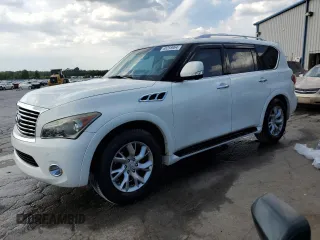 2012 Infiniti QX56 7-passenger with VIN JN8AZ2NF4C9515915, listed as a Copart auction lot 60258964 with 228,690 mi miles and Salvage Title. Bid and sale history available at carsss.com. Image 1.