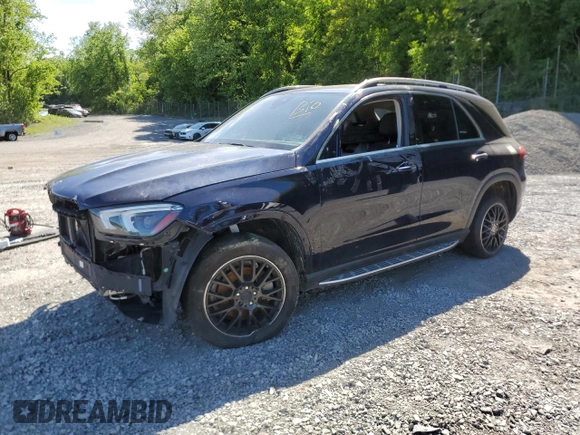 2020 Mercedes-Benz GLE 350 z VIN 4JGFB4KB1LA009519, wystawiony jako Copart lot #57301075 z przebiegiem 54 962 mil mil oraz Szkoda całkowita • Salvage title. Historia ofert i sprzedaży dostępna na DreamBid. Obrazek 1.