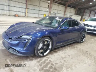 2020 Porsche Taycan 4S with VIN WP0AB2Y1XLSA53565, listed as a Copart auction lot 47864365 with 46,837 mi miles and Salvage title. Bid and sale history available at DreamBid. Image 1.