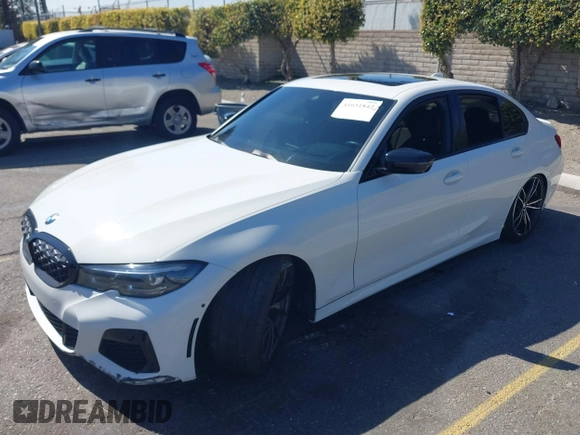 2022 BMW 3 Series M340i with VIN 3MW5U7J01N8C40721, listed as a IAAI auction lot 41651842 with 31,756 mi miles. Bid and sale history available at carsss.com. Image 19.