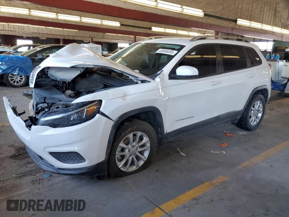 2021 Jeep Cherokee Latitude with VIN 1C4PJMCB5MD245357, listed as a Copart auction lot 45858495 with 52,187 mi miles and Salvage title. Bid and sale history available at DreamBid. Image 1.